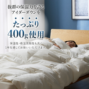 【甲州羽毛肌掛けふとん】銀の糸 アイダーダウン95％ シングル お任せカバー付き 布団