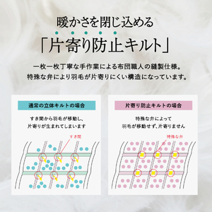  羽毛掛けふとん（ セミダブル ）ポーランド産ホワイトダックダウン93％【創業100年】 羽毛布団 寝具 掛けふとん 布団 掛布団 セミダブル布団 山梨 富士吉田