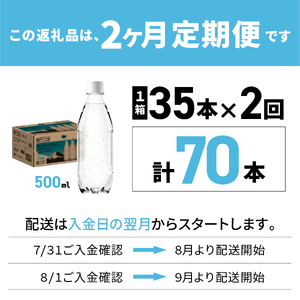 強炭酸水 【2か月定期便】VOX バナジウム 500ml 35本 ラベルレス 炭酸