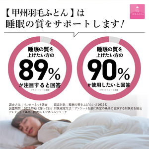  【 甲州羽毛ふとん 】 ベッド用寝具 ダブル10点パーフェクトセット  羽毛布団 寝具 肌掛けふとん 敷パット  枕 カバー ピローケース 山梨 富士吉田 