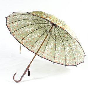 高級雨傘「桜吹雪」緑色