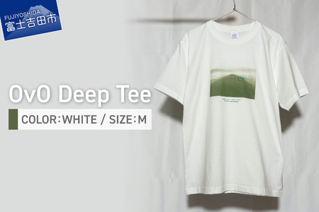 Tシャツ 半袖 WHITE Mサイズ 綿100％ 「 OvO Deep Tee 」 ユニセックス カジュアル ファッション 白 ホワイト 富士山