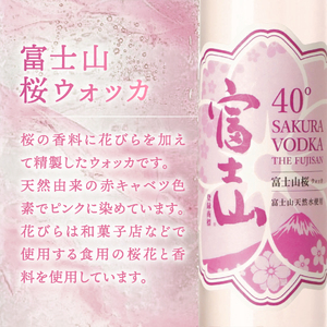 お酒 富士山桜ウォッカ&ブルージン&富士の神 ギフト箱セット 各200ml アルコール