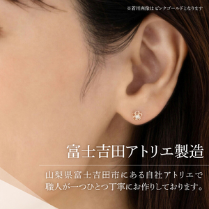 ピアス K18ポスト ピアス プチフラワー ピンクゴールド jk79-3 アクセサリー