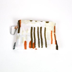 【2way レインバッグ】傘生地で作ったエコバッグ(カラビナ付)　みの(ブラウン) 