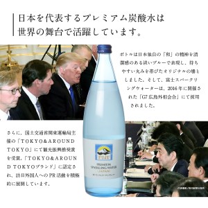 富士ミネラルウォーター スパークリングウォーター 700ml×12本 防災 保存 炭酸水