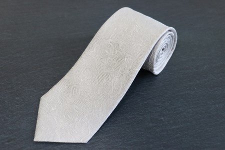 【Hadashin】フォーマルネクタイ ブラック＆シルバー（2本セット） ペイズリー シルク100％ フォーマル