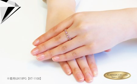 ピンクサファイアリング K18 ピンクゴールド ダイヤモンド 指輪 リング ジュエリー ダイヤ 宝石 ピンクサファイア ジュエリーリング 指輪アクセサリー 品質保証書付 KT-1108K18