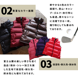 【高品質 ダウンベスト Lサイズ ブラック】 900フィルパワー レディース ダウン 日本製 Mind 