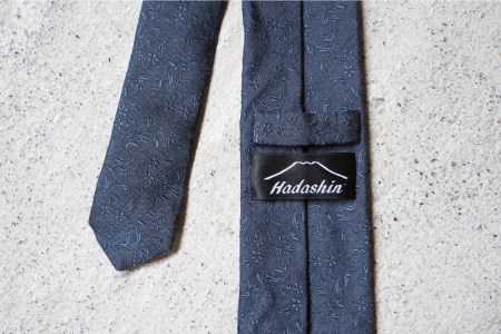 【Hadashin】トップ糸ネクタイ 204 (ネイビー)　ネクタイ シルク プレゼント フォーマル ビジネス