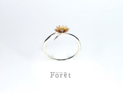 リング シルバー リング 華奢見え 繊細デザイン ガザニア 指輪