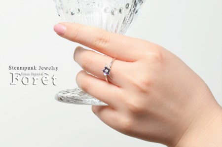 リング シルバー リング 華奢見え 繊細デザイン 桔梗 指輪