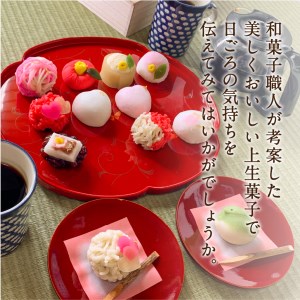 バレンタインデー ギフト 上生菓子 12個セット 贈答用 箱入り【2026年2月9日発送予定】　和菓子 バレンタイン 練り切り きんとん 饅頭