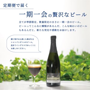 【6回お届け!お楽しみ定期便】ワイングラスで飲む季節のクラフトビール 750ml シャンパンボトル BRIGHT BLUE BREWING