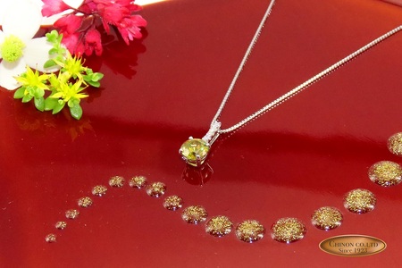 MJ-1099 プラチナ スフェーンペンダント