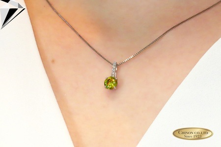 MJ-1099 プラチナ スフェーンペンダント