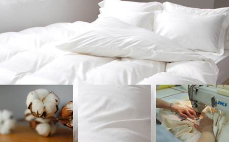 kokiku 43×63cm  コットンサテン ピローケース（枕カバー）ふつうサイズ【ホテル仕様】　寝具　まくらカバー　綿１００パーセント　