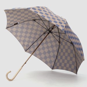 【槙田商店】晴雨兼用長傘 ノルディック ドットコラージュ ブルー