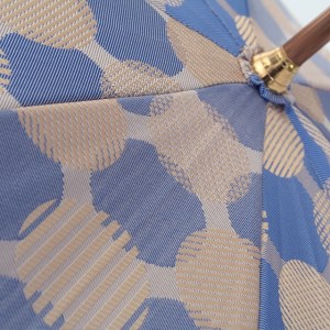 【槙田商店】晴雨兼用長傘 ノルディック ドットコラージュ ブルー