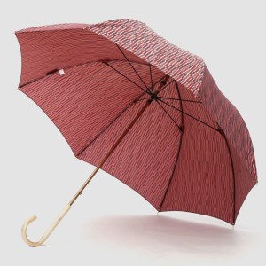 【槙田商店】晴雨兼用長傘 ノルディック 小枝 レッド