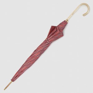 【槙田商店】晴雨兼用長傘 ノルディック 小枝 レッド