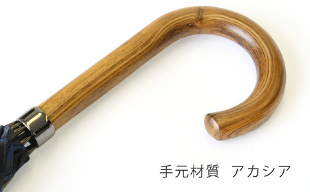 【槙田商店】紳士長傘 Tie Plain×Stripe BROWN