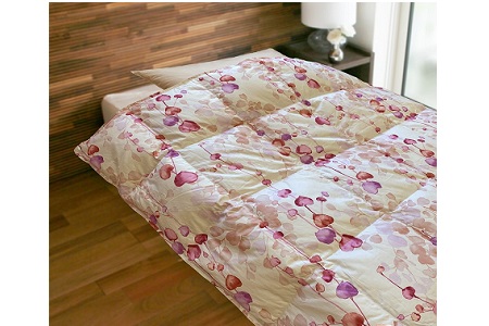 羽毛合掛け布団　ホターシャ　ピンク　シングル　（150ｃｍ×210ｃｍ）