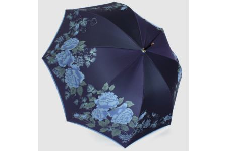 【槙田商店】晴雨兼用長傘　絵おり　バラとぶどう　コン