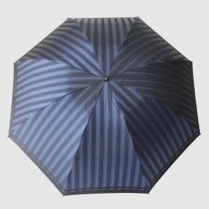 【槙田商店】紳士折たたみ傘　Tie Stripe×Plain　BLUE