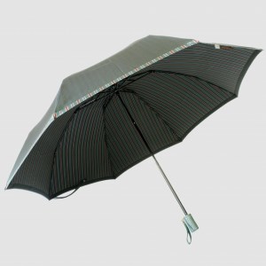 【槙田商店】紳士折たたみ傘 Tie Plain×Stripe GREEN
