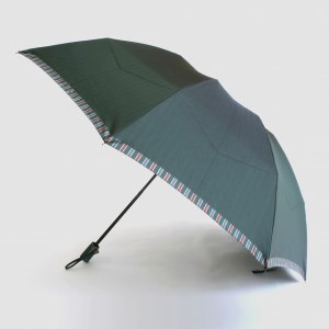 【槙田商店】紳士折たたみ傘 Tie Plain×Stripe GREEN