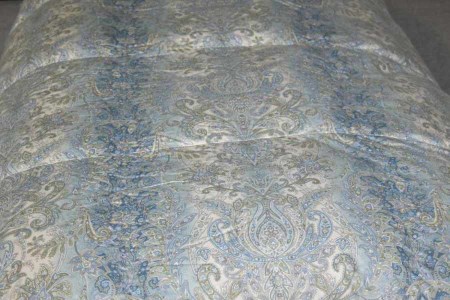 国産【羽毛掛け布団】ダウン95％　シングル【リユース羽毛】ブルー