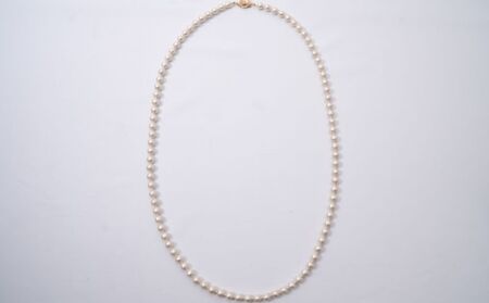 コットンパール「キスカ」ロングネックレス(金具ゴールド)