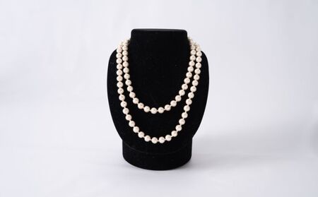 コットンパール「キスカ」ロングネックレス(金具ゴールド)