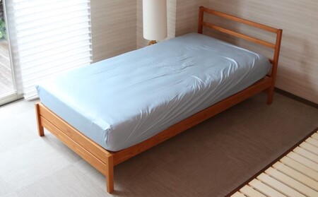 綿サテン フィットシーツ ダブルサイズ 【グレー】