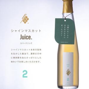 シャインマスカットジュース 300ml×2本 果汁 100% スパークリング ぶどう 果物 ギフト【1496104】