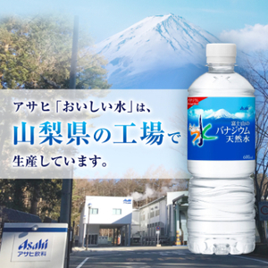 アサヒ「おいしい水」バナジウム天然水 富士山600ml 1箱(24本入り)軟水 ペットボトル  防災【1501646】