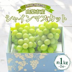 〈2026年先行予約〉大房で食べ応え満点!「山梨県山梨市産 シャインマスカット 2房 約1kg」【配送不可地域：離島】【1513030】