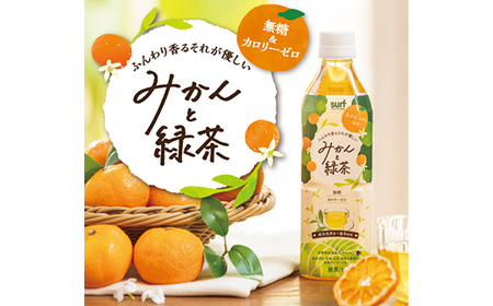 サーフビバレッジ　みかんと緑茶500ml×24本　みかんエキス使用　栄養機能食品(ビタミンC)【1571658】