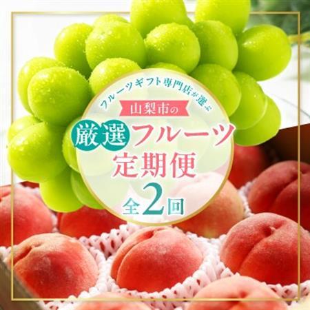 【発送月固定定期便】2026年先行受付　フルーツギフト専門店が選ぶ山梨市の厳選フルーツ定期便　全2回【配送不可地域：離島・沖縄県】【4060650】