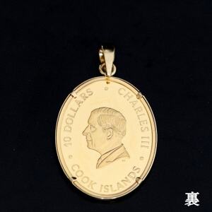 K24純金ホースコイン1.5g【オーバル】ペンダントヘッド_純金 純金製 人気の純金 定番の純金 山梨市 純金 24K 24K製 人気の24K 定番24K 山梨市 24K 24金 24金製 人気の24金 定番の24金 山梨市 24金 _【配送不可地域：沖縄県】【1582122】