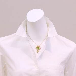 K18ペリドット マルチカラーペンダント【配送不可地域：沖縄県】【1383607】