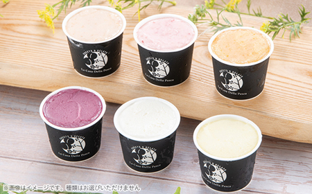 カフェラペスカのジェラート　桃3品種とセレクト3個【配送不可地域：離島】【1591418】
