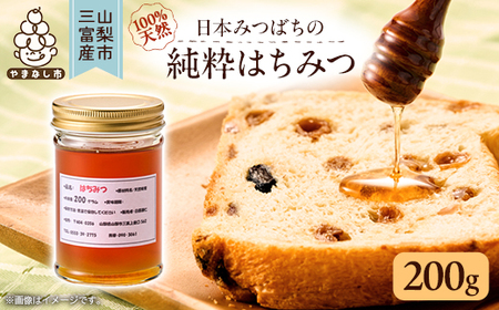 山梨市三富産　日本みつばちの純粋はちみつ　200g【1595888】