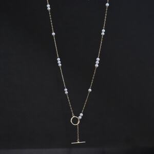 K18あこや真珠ベビー2Wayステーションネックレス【3.0-3.5mm・70cm】【配送不可地域:沖縄県】【1652313】