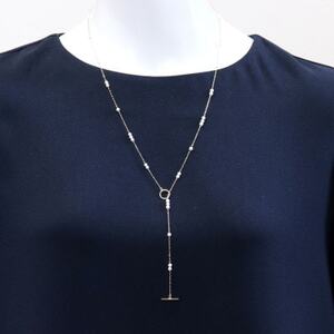 K18あこや真珠ベビー2Wayステーションネックレス【3.0-3.5mm・70cm】【配送不可地域:沖縄県】【1652313】