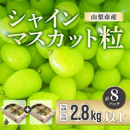 【先行受付2026年発送】 シャインマスカット 粒 約2.8kg 【訳あり】ぶどう 粒カット【配送不可地域：離島・沖縄県】【1687784】