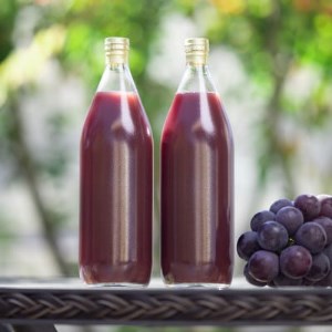 ぶどうジュース 1000ml 2本 葡萄の産地からお届けする 巨峰 100%贅沢ストレートジュース【1364407】