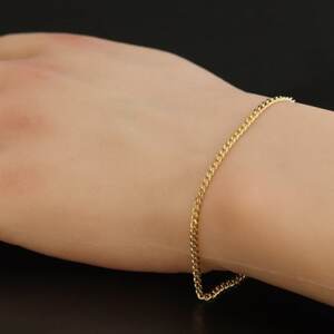 K18シングル喜平ブレスレット約3.7g 長さ18cm・幅2.3mm・厚さ1.0mm【配送不可地域：沖縄県】【1433913】