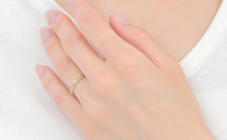 K18　チェーンリングタイプ　Ｒ4000-Ｙ　イエローゴールド【サイズ：5号～20号　（0.5号刻み対応可）】